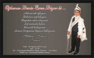 Resimli Sünnet Davetiyesi