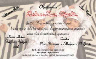 Resimli Sünnet Davetiyesi