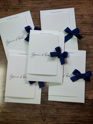 Gofre Kabartmalı Kurdelalı Davetiye 1293 - Lacivert