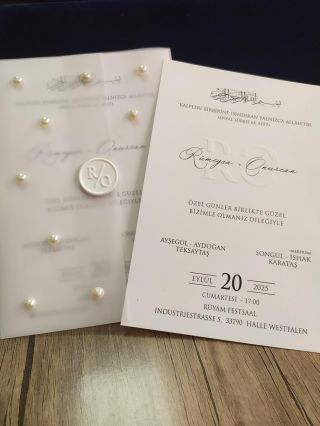 İncili Mühürlü Şeffaf Davetiye